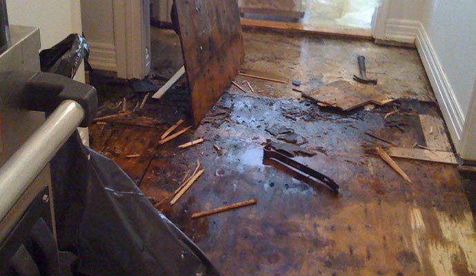 Wood Floor Damage Restoration in Orange County